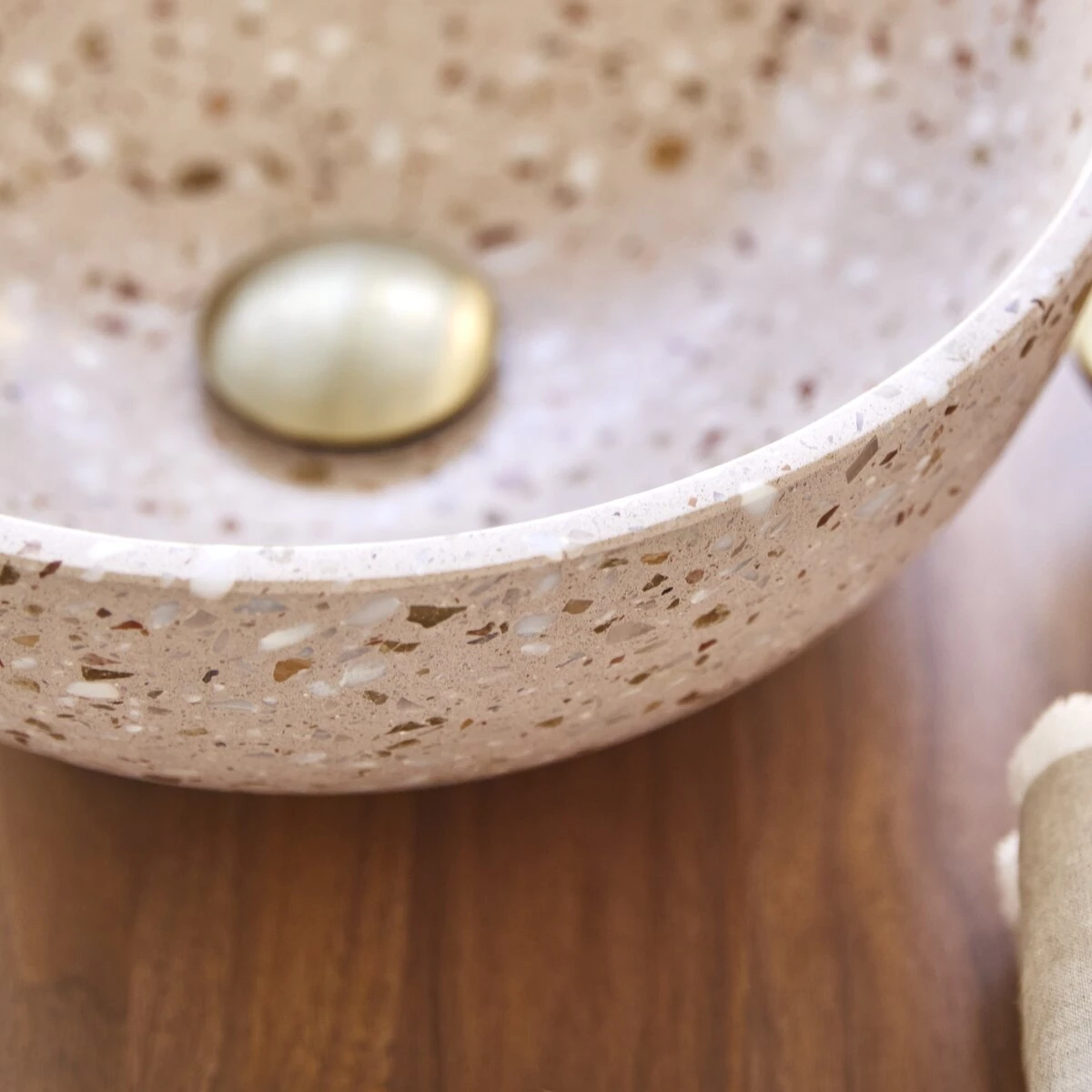 Elea Round Pink Premium Terrazzo Washbasin Ref. 6450 7 Elea Round Pink Premium Terrazzo Washbasin Ref. 6450 - Image 5