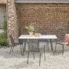 Elio Brown Premium Terrazzo And Metal Rectangular Garden Table, Seats 4–6. Ref. 6361 2 Elio Brown Premium Terrazzo And Metal Rectangular Garden Table, Seats 4–6. Ref. 6361 -Tikamoon 1200 1200 elio brown premium terrazzo and metal rectangular garden table seats 4 6