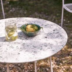 Elio Green Round Premium Terrazzo And Metal Garden Table Ref. 4748 -Tikamoon 1200 1200 elio green round premium terrazzo and metal garden table seats 4 4