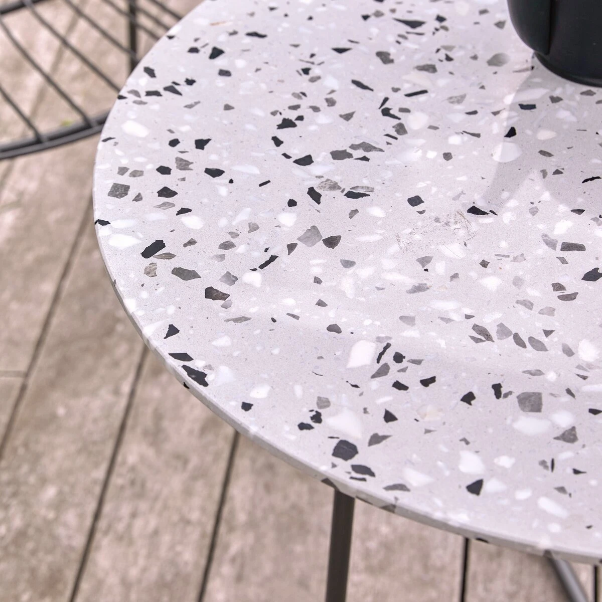 Elio Grey Round Premium Terrazzo And Metal Table Ref. 4763 8 Elio Grey Round Premium Terrazzo And Metal Table Ref. 4763 - Image 6