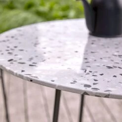 Elio Grey Round Premium Terrazzo And Metal Table Ref. 4763 10 Elio Grey Round Premium Terrazzo And Metal Table Ref. 4763 -Tikamoon 1200 1200 elio grey round premium terrazzo and metal table seats 4 7