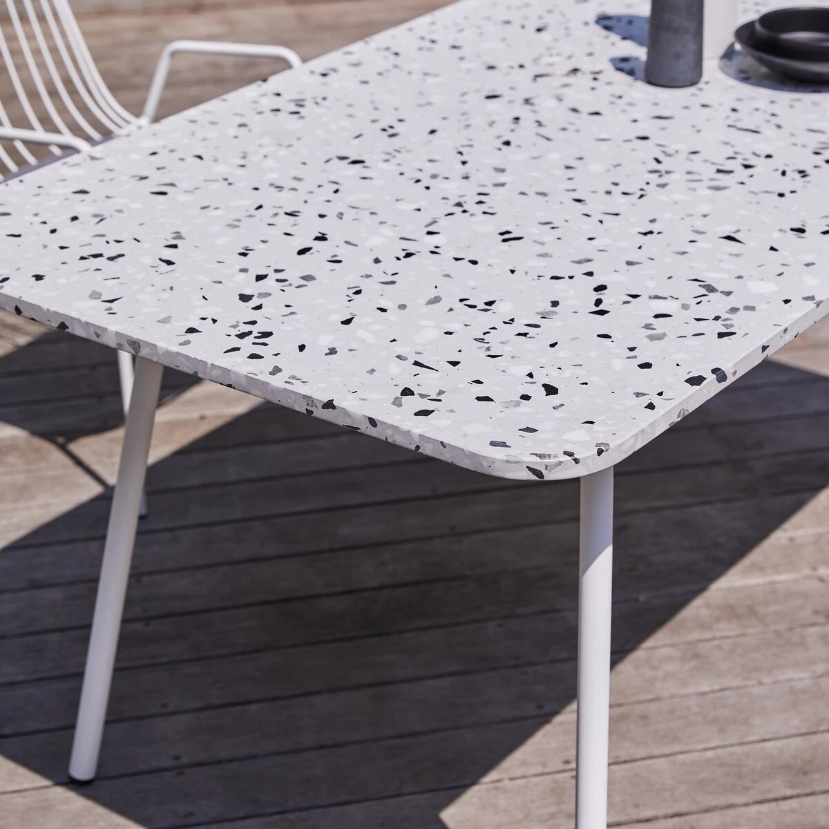 Elio White Rectangular Premium Terrazzo And Metal Garden Table Ref. 4775 7 Elio White Rectangular Premium Terrazzo And Metal Garden Table Ref. 4775 - Image 5