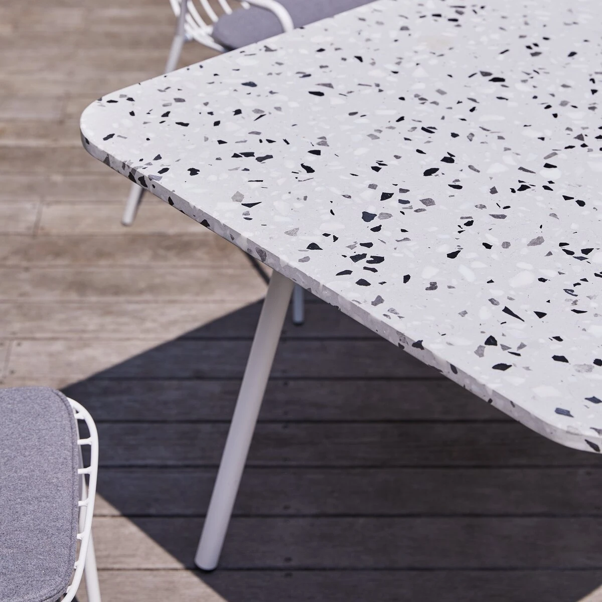 Elio White Rectangular Premium Terrazzo And Metal Garden Table Ref. 4775 8 Elio White Rectangular Premium Terrazzo And Metal Garden Table Ref. 4775 - Image 6