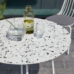 Elio White Round Premium Terrazzo And Metal Garden Table Ref. 4757 10 Elio White Round Premium Terrazzo And Metal Garden Table Ref. 4757 -Tikamoon 1200 1200 elio white round premium terrazzo and metal garden table seats 4 2