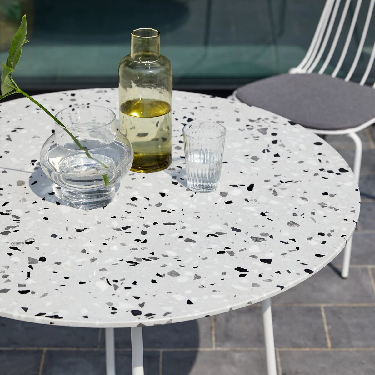 Elio White Round Premium Terrazzo And Metal Garden Table Ref. 4757 5 Elio White Round Premium Terrazzo And Metal Garden Table Ref. 4757 - Image 3