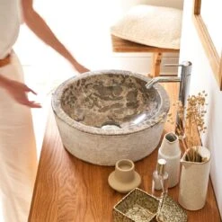 Exo Stri Grey Marble Washbasin Ref. 702 -Tikamoon 1200 1200 exo stri grey marble washbasin 3