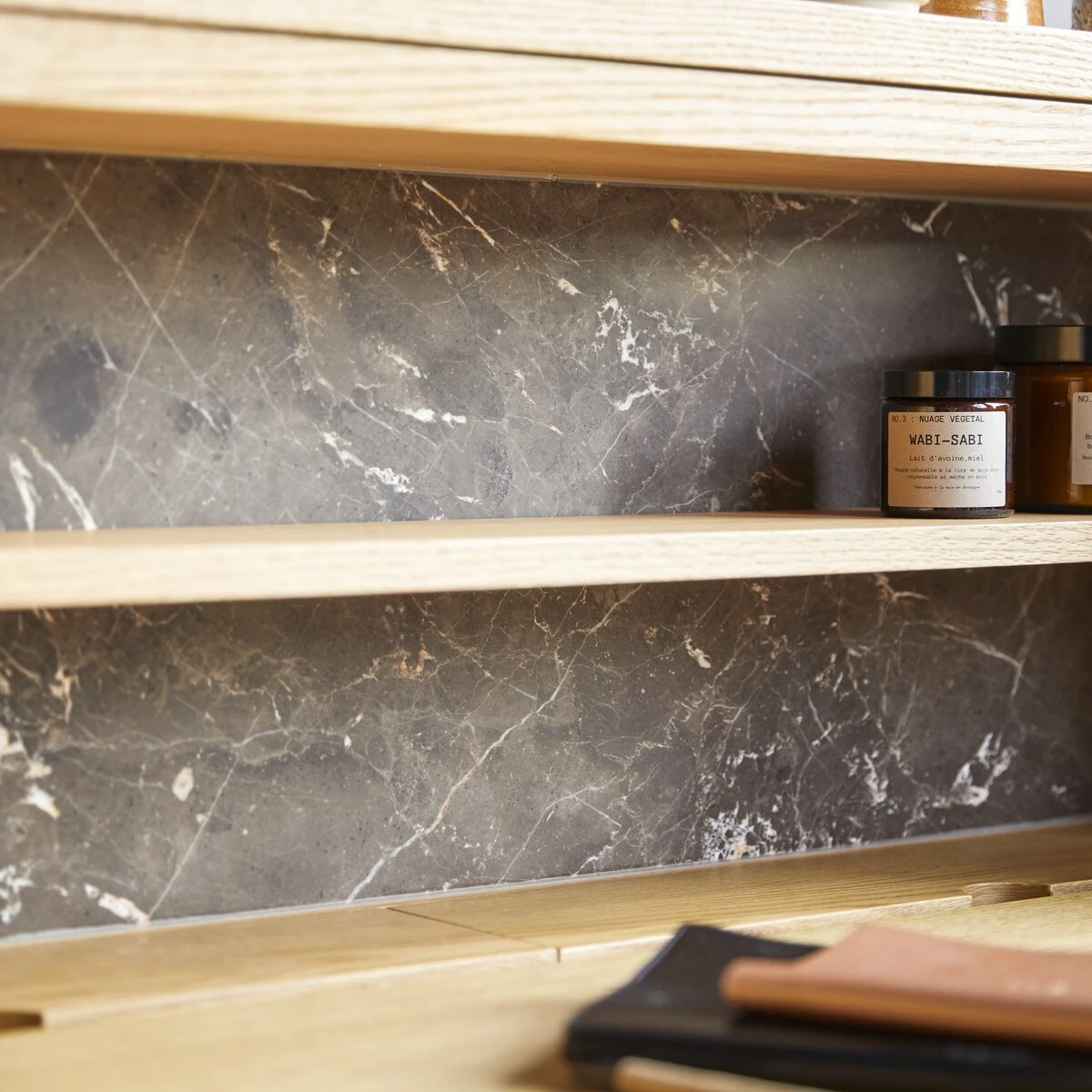 Eyota Oak And Marble Desk Ref. 2629 11 Eyota Oak And Marble Desk Ref. 2629 - Image 9