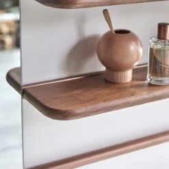 Félicie Walnut And Brass Mirror Shelving Unit Ref. 4128 11 Félicie Walnut And Brass Mirror Shelving Unit Ref. 4128 -Tikamoon 1200 1200 felicie walnut and brass mirror shelving unit 4