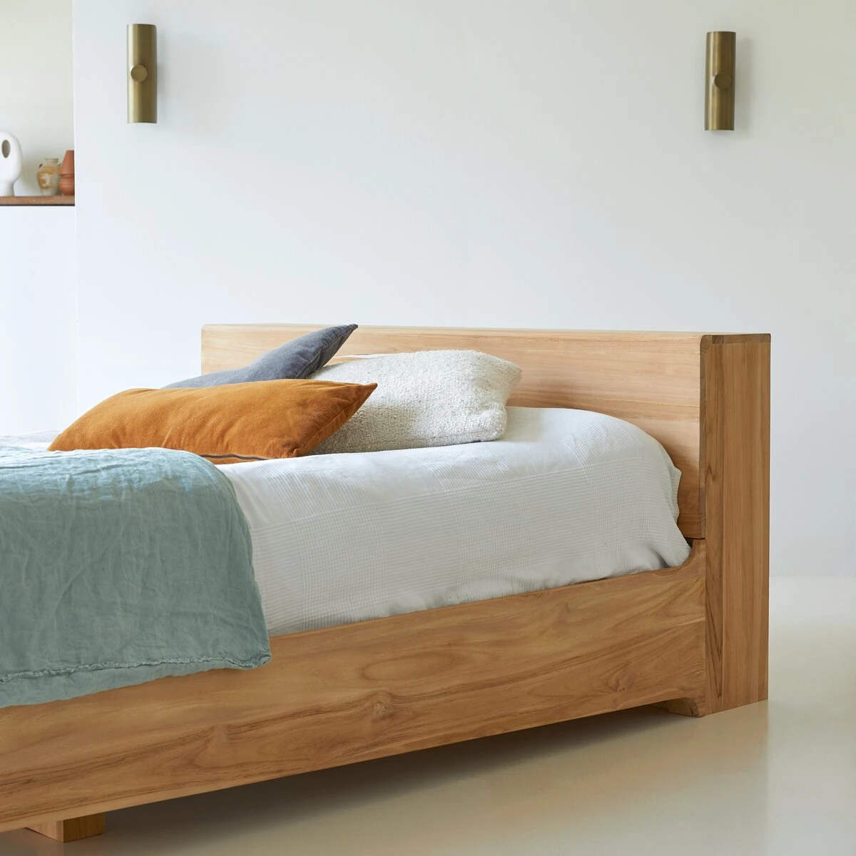Flat Solid Teak Bed 160x200 Cm Ref. 1720 6 Flat Solid Teak Bed 160x200 Cm Ref. 1720 - Image 4