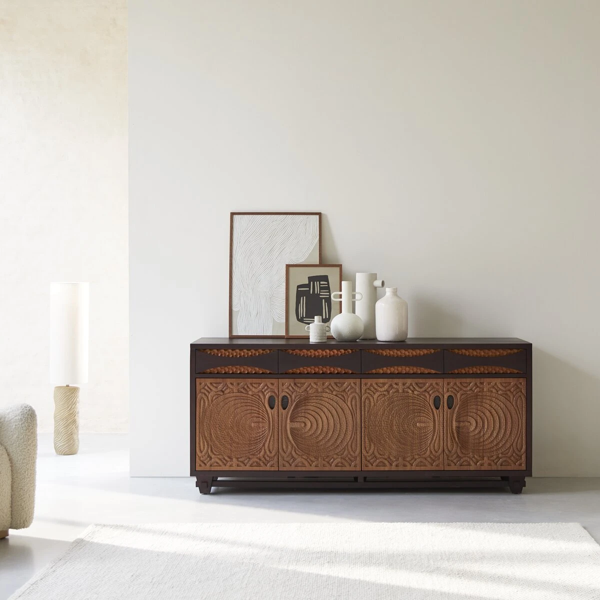 Frida Solid Mahogany Sideboard 180 Cm Ref. 6216 4 Frida Solid Mahogany Sideboard 180 Cm Ref. 6216 - Image 2