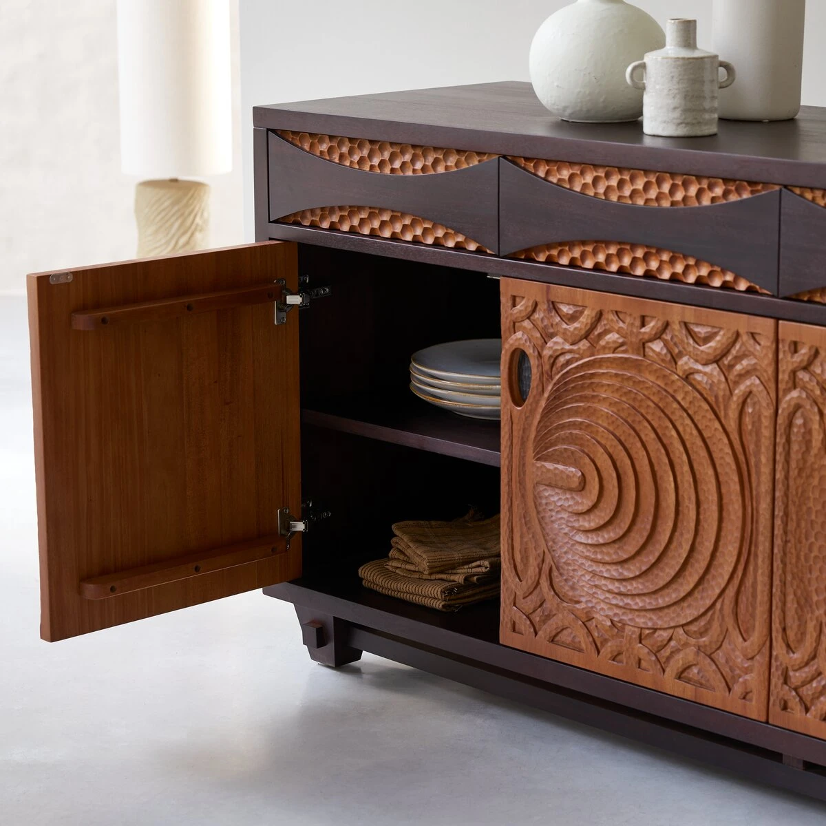 Frida Solid Mahogany Sideboard 180 Cm Ref. 6216 8 Frida Solid Mahogany Sideboard 180 Cm Ref. 6216 - Image 6