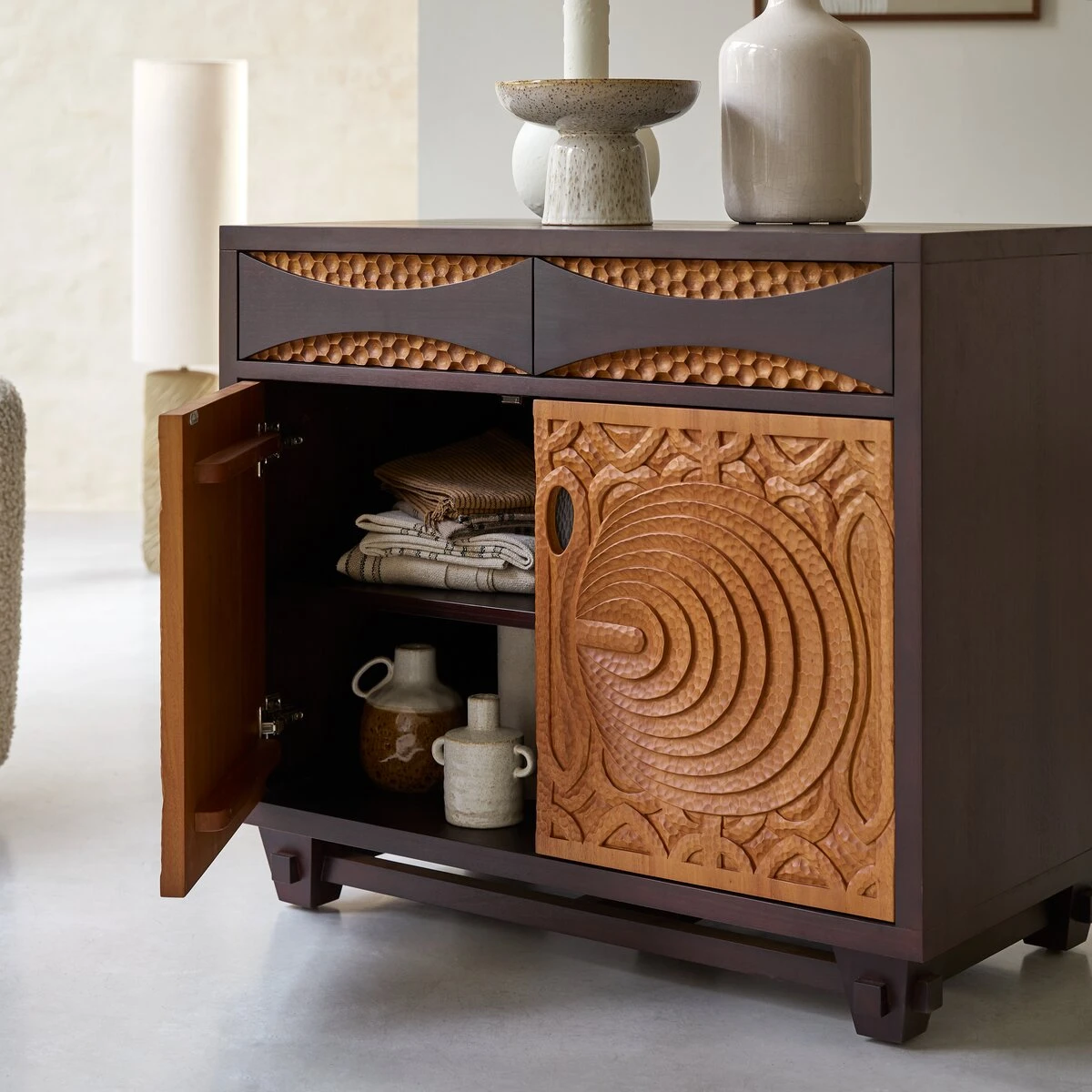 Frida Solid Mahogany Sideboard 93 Cm Ref. 6218 5 Frida Solid Mahogany Sideboard 93 Cm Ref. 6218 - Image 3