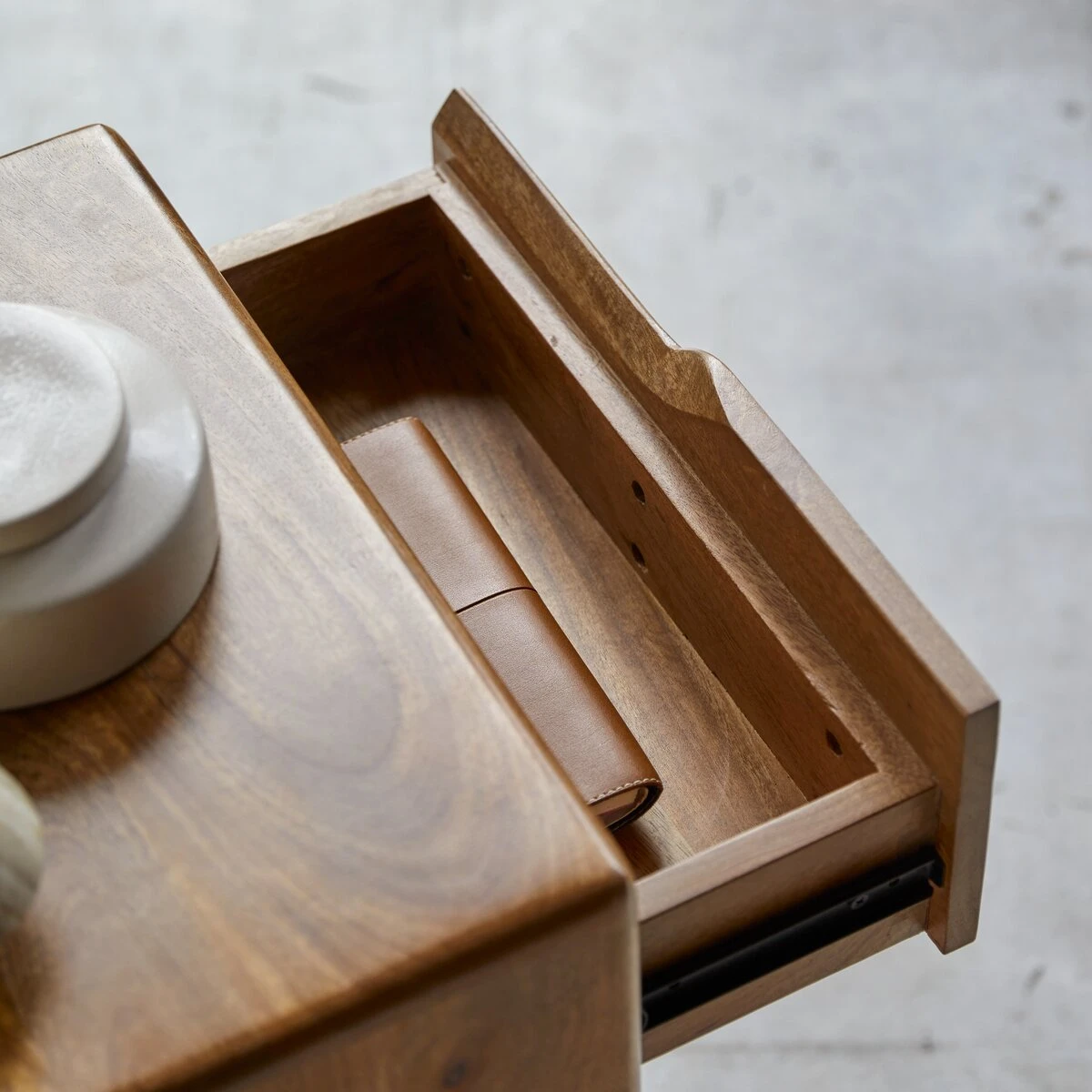 Gabrielle Solid Mango Wood Bedside Table Ref. 4814 8 Gabrielle Solid Mango Wood Bedside Table Ref. 4814 - Image 6