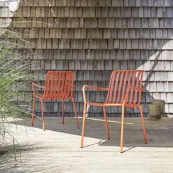 Gaby Orange Metal Garden Armchair Ref. 4234