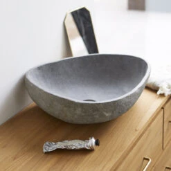 Nobu Pebble Washbasin Ref. 676 -Tikamoon 1200 1200 galet nobu pebble washbasin 4