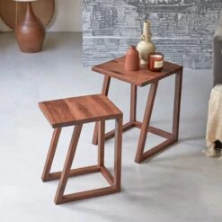 Gaspard Solid Sheesham Nested Side Tables Ref. 2425 10 Gaspard Solid Sheesham Nested Side Tables Ref. 2425 -Tikamoon 1200 1200 gaspard solid sheesham nested side tables 3