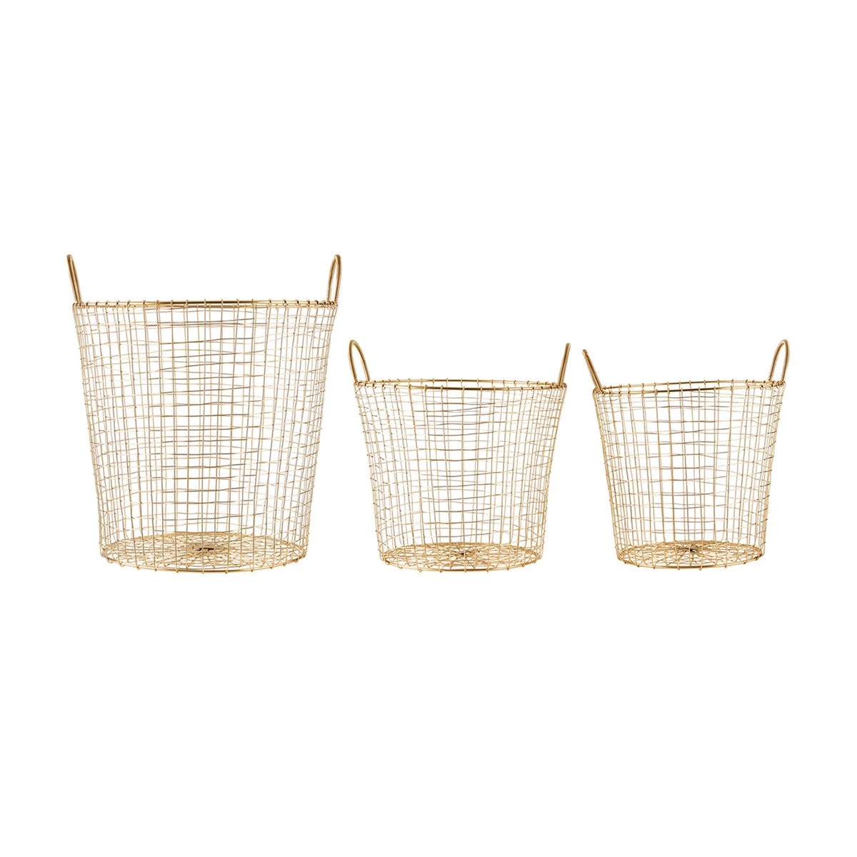 Gold Nesting Baskets Ref. 2145 3 Gold Nesting Baskets Ref. 2145