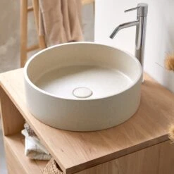 New Arrival 23 Gina Round Cream Terrazzo Washbasin Ref. 6098