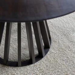 Greco Round Table In Solid Mango Wood And Metal Ref. 4823 -Tikamoon 1200 1200 greco round table in solid mango wood and metal to seat 5 people 4