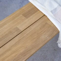 Harper Solid Teak And Aluminium Garden Bench Ref. 5198 -Tikamoon 1200 1200 harper solid teak and aluminium garden bench 2