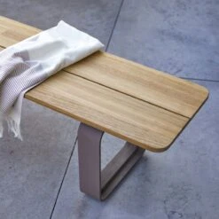 Harper Solid Teak And Aluminium Garden Bench Ref. 5198 -Tikamoon 1200 1200 harper solid teak and aluminium garden bench 3