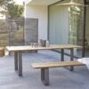 Harper Solid Teak And Aluminium Garden Table Ref. 5195 -Tikamoon 1200 1200 harper solid teak and aluminium garden table seats 6 8