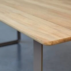 Harper Solid Teak And Aluminium Garden Table Ref. 5195 -Tikamoon 1200 1200 harper solid teak and aluminium garden table seats 6 8 4