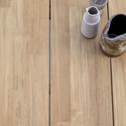 Harper Solid Teak And Aluminium Garden Table Ref. 5195 -Tikamoon 1200 1200 harper solid teak and aluminium garden table seats 6 8 5