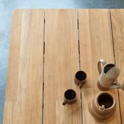 Harper Solid Teak And Aluminium Table Ref. 5294 -Tikamoon 1200 1200 harper solid teak and aluminium table seats 6 8 2