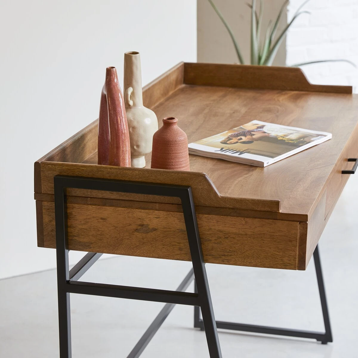 Hedda Desk In Solid Mango Wood And Metal Ref. 4784 8 Hedda Desk In Solid Mango Wood And Metal Ref. 4784 - Image 6