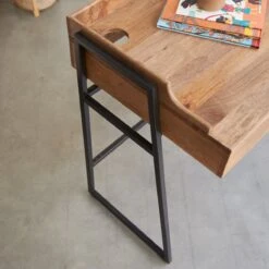 Hedda Kids Desk In Solid Mango Wood And Metal Ref. 5464 -Tikamoon 1200 1200 hedda kids desk in solid mango wood and metal 4