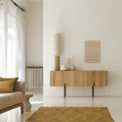 Honorine Solid Teak High Sideboard 165 Cm Ref. 3751