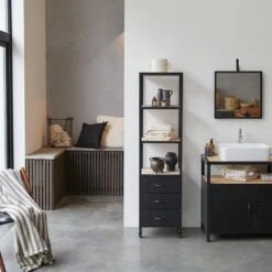 Industriel Mango And Metal Bathroom Column Ref. 2645