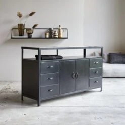 Industriel Metal Sideboard 160 Cm Ref. 1387 -Tikamoon 1200 1200 industriel metal sideboard 160 cm 3