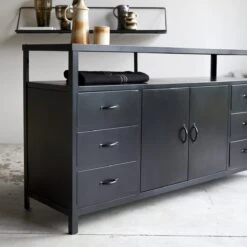 Industriel Metal Sideboard 160 Cm Ref. 1387 -Tikamoon 1200 1200 industriel metal sideboard 160 cm 6