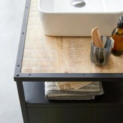 Industriel Solid Mango Wood And Metal Vanity Unit 95 Cm Ref. 2424 8 Industriel Solid Mango Wood And Metal Vanity Unit 95 Cm Ref. 2424 -Tikamoon 1200 1200 industriel solid mango wood and metal vanity unit 95 cm 1