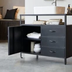 Industriel Solid Mango Wood And Metal Vanity Unit 95 Cm Ref. 2424 9 Industriel Solid Mango Wood And Metal Vanity Unit 95 Cm Ref. 2424 -Tikamoon 1200 1200 industriel solid mango wood and metal vanity unit 95 cm 2