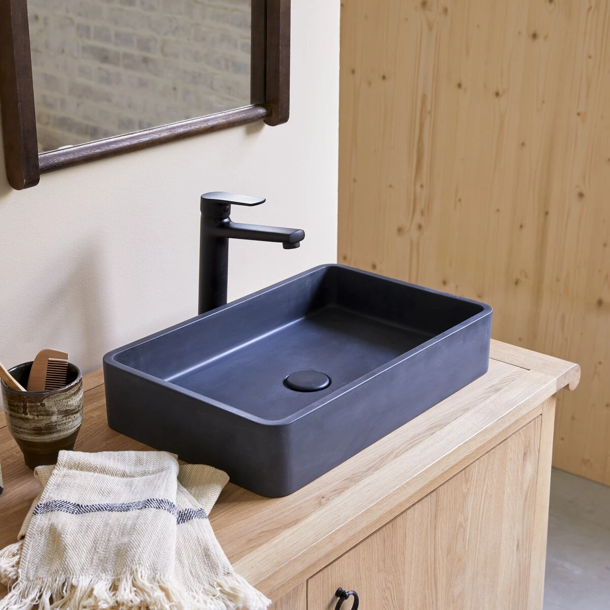 Iris Black Terrazzo Washbasin Ref. 6063 3 Iris Black Terrazzo Washbasin Ref. 6063