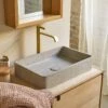 Iris Grey Concrete Washbasin Ref. 6057 2 Iris Grey Concrete Washbasin Ref. 6057 -Tikamoon 1200 1200 iris grey concrete washbasin