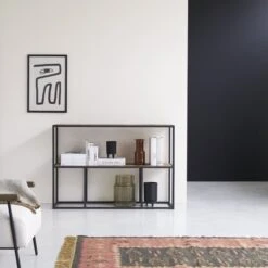 Isak Solid Elm And Metal Bookshelf Ref. 3926