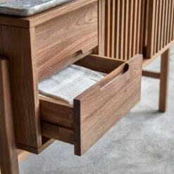 Isaure Solid Walnut And Premium Terrazzo Bathroom Cabinet 125 Cm Ref. 5589 -Tikamoon 1200 1200 isaure solid walnut and premium terrazzo bathroom cabinet 125 cm 2