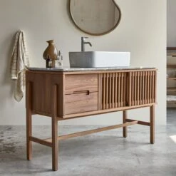 Isaure Solid Walnut And Premium Terrazzo Bathroom Cabinet 125 Cm Ref. 5589 -Tikamoon 1200 1200 isaure solid walnut and premium terrazzo bathroom cabinet 125 cm 3