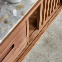 Isaure Solid Walnut And Premium Terrazzo Bathroom Cabinet 125 Cm Ref. 5589 -Tikamoon 1200 1200 isaure solid walnut and premium terrazzo bathroom cabinet 125 cm 7