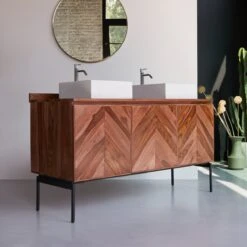 Ismaël Sheesham Vanity Unit 155 Cm Ref. 4694 -Tikamoon 1200 1200 ismael sheesham vanity unit 155 cm 3