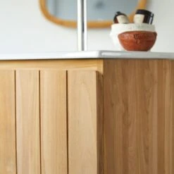 Jill Solid Teak And Ceramic Bathroom Cabinet 80 Cm Ref. 2580 -Tikamoon 1200 1200 jill solid teak and ceramic bathroom cabinet 80 cm 4