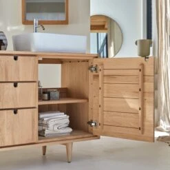 Jonàk Solid Oak Vanity Unit 145 Cm Ref. 3832 -Tikamoon 1200 1200 jonak solid oak vanity unit 145 cm 5