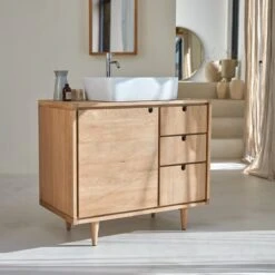 Jonàk Solid Oak Vanity Unit 95 Cm Ref. 3838 -Tikamoon 1200 1200 jonak solid oak vanity unit 95 cm 5