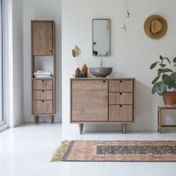 Jonàk Solid Walnut Vanity Unit 95 Cm Ref. 3935