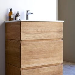 Karl Solid Oak And Ceramic Bathroom Cabinet 60 Cm Ref. 2676 14 Karl Solid Oak And Ceramic Bathroom Cabinet 60 Cm Ref. 2676 -Tikamoon 1200 1200 karl solid oak and ceramic bathroom cabinet 60 cm 5