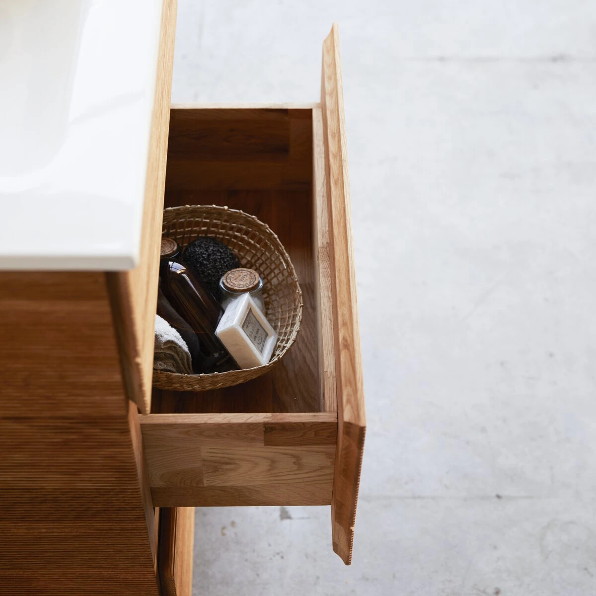 Karl Solid Oak And Ceramic Bathroom Cabinet 60 Cm Ref. 2676 9 Karl Solid Oak And Ceramic Bathroom Cabinet 60 Cm Ref. 2676 - Image 7